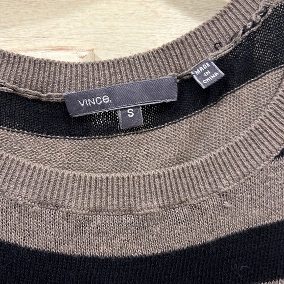 Vince Stripe short sleeve sweater size small - Picture 2 of 7